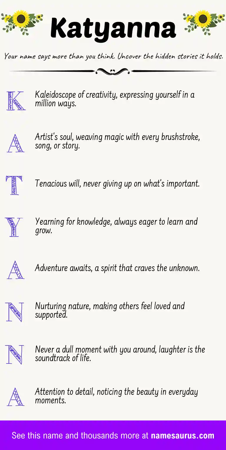 Acrostic poem about Katyanna.