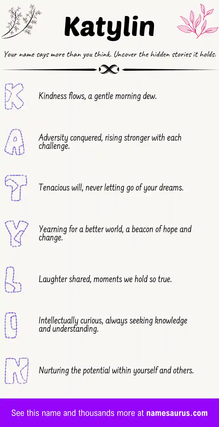 Acrostic poem about Katylin.