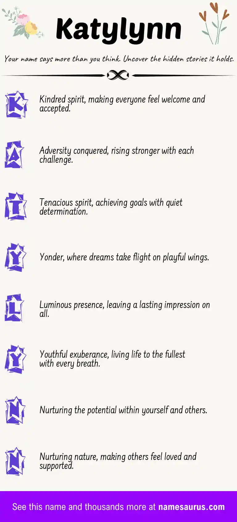 Acrostic poem about Katylynn.