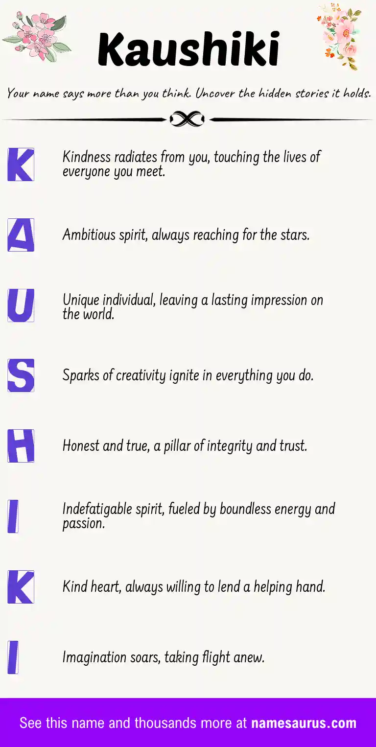 Acrostic poem about Kaushiki.