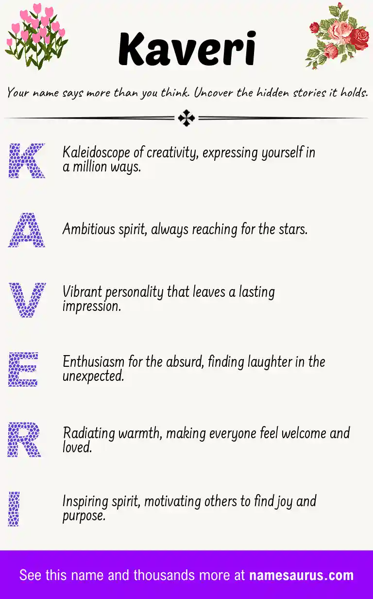 Acrostic poem about Kaveri.