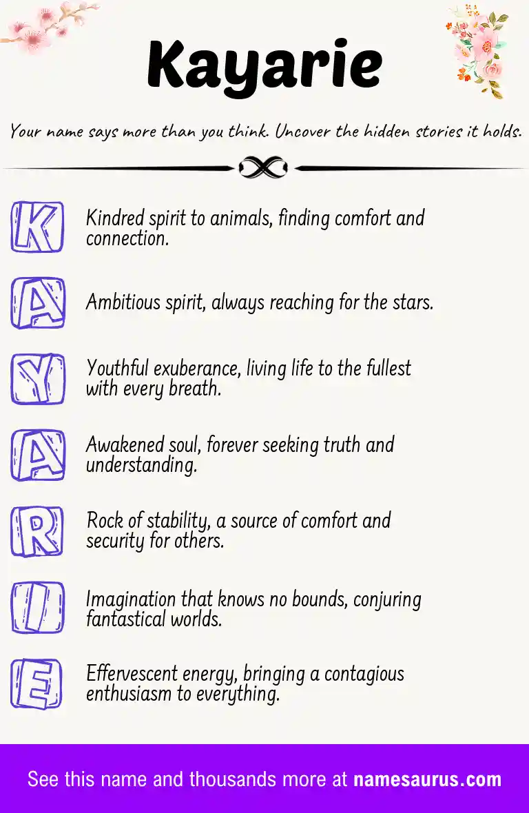 Acrostic poem about Kayarie.