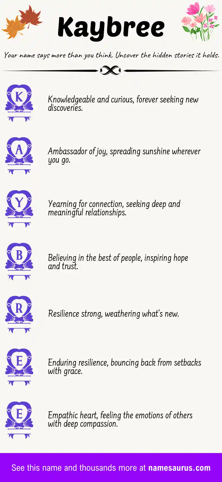 Acrostic poem about Kaybree.