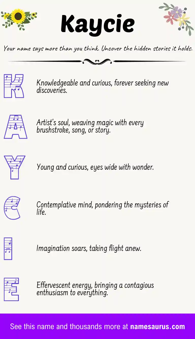 Acrostic poem about Kaycie.