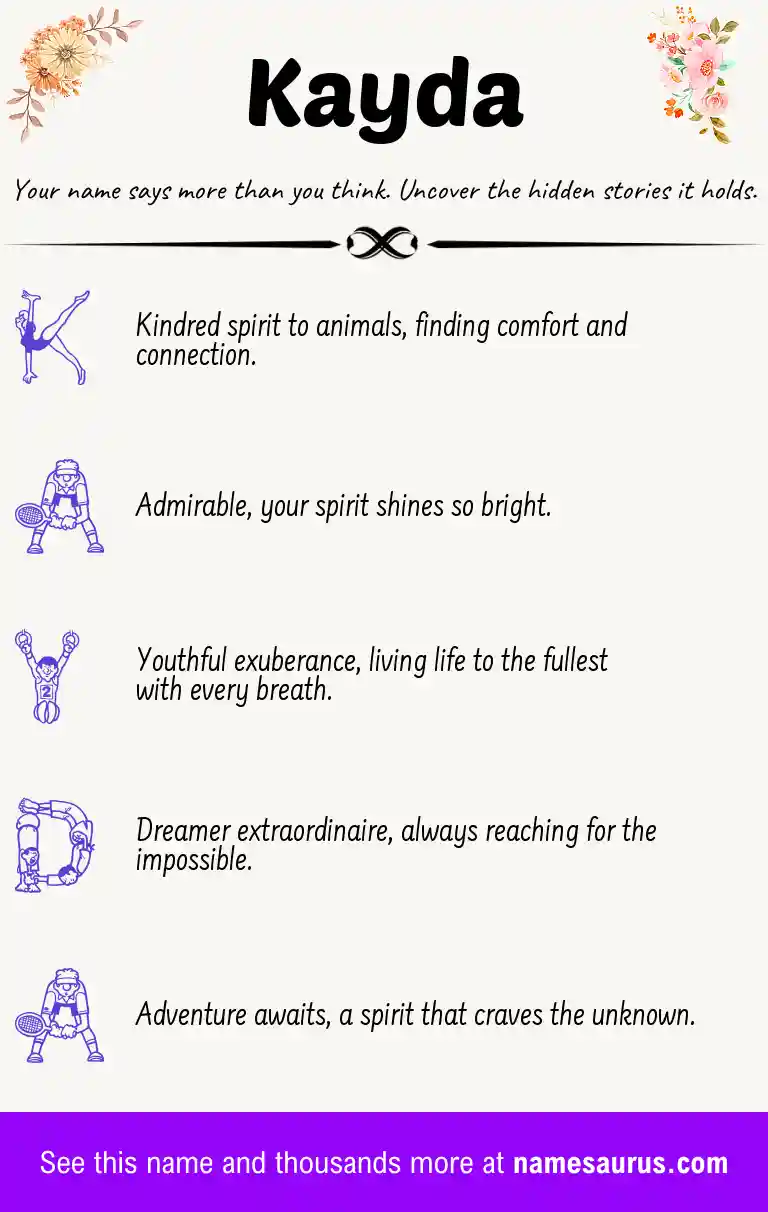 Acrostic poem about Kayda.