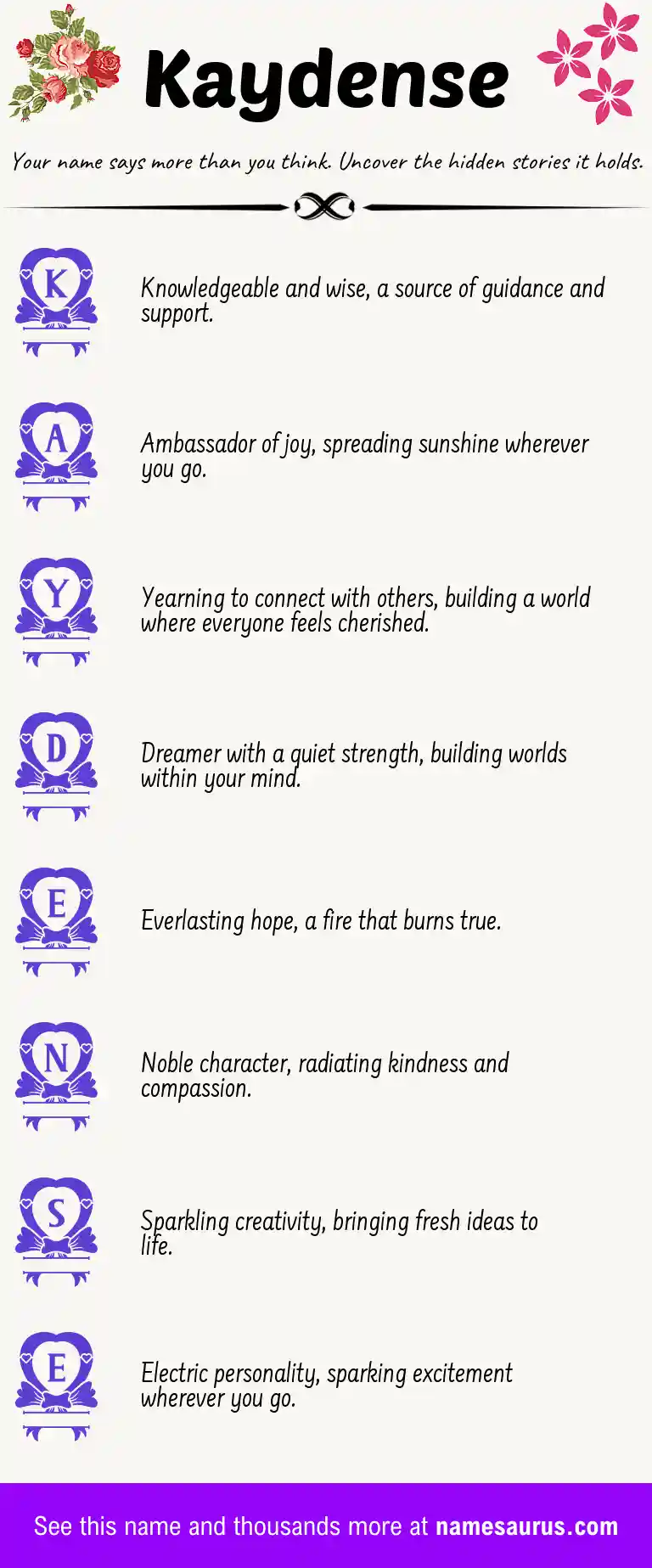Acrostic poem about Kaydense.