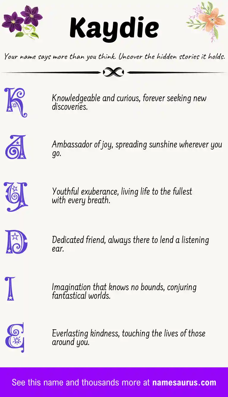 Acrostic poem about Kaydie.