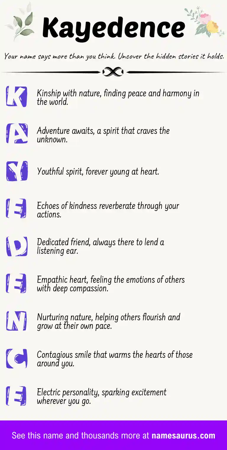 Acrostic poem about Kayedence.