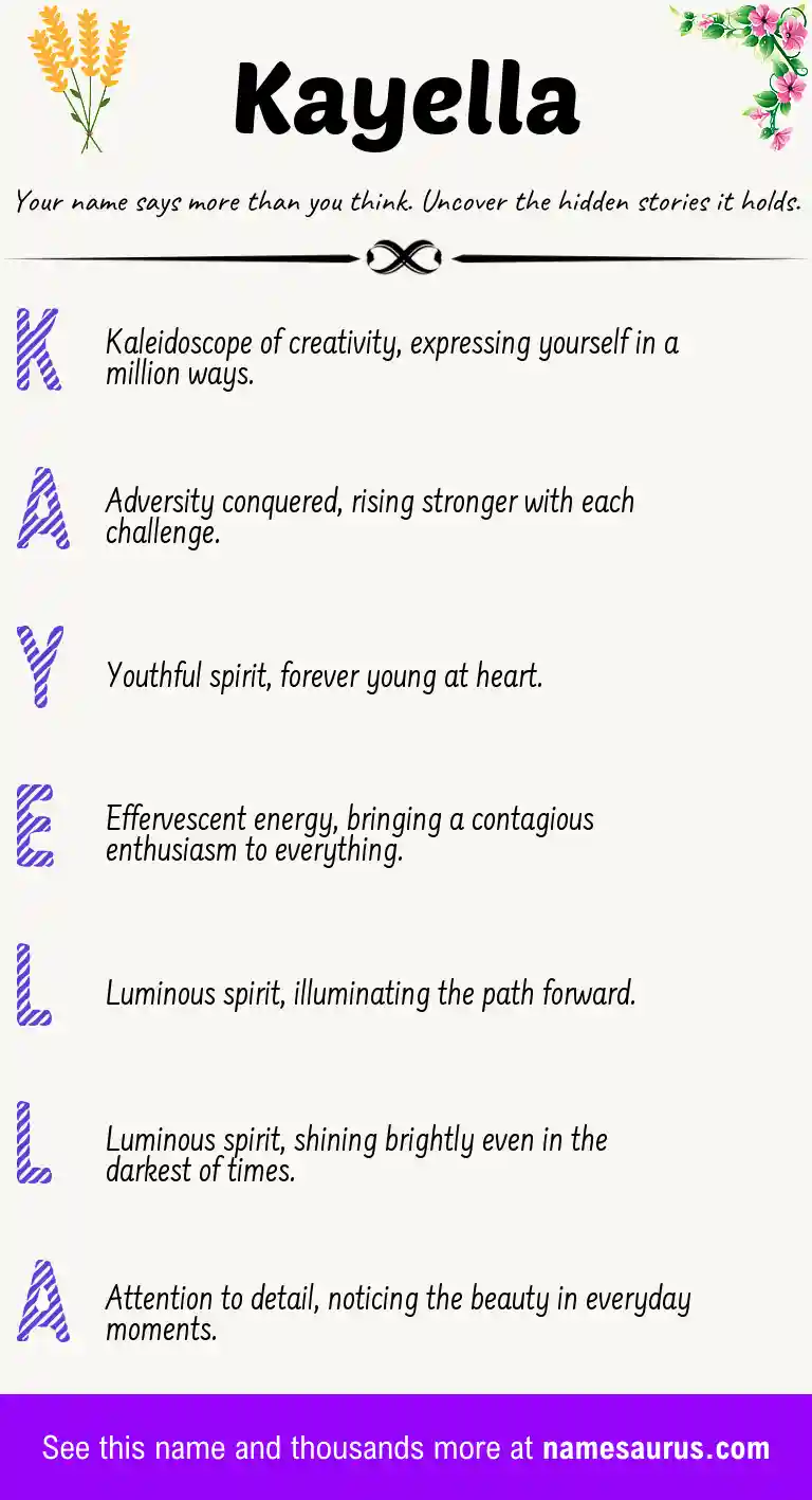 Acrostic poem about Kayella.