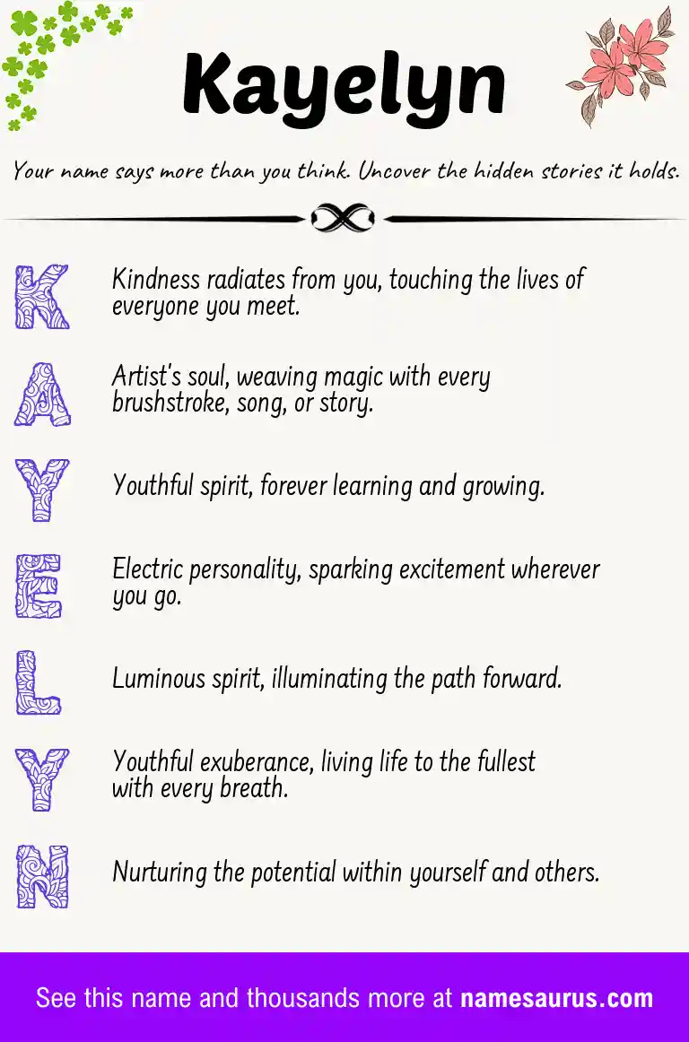 Acrostic poem about Kayelyn.