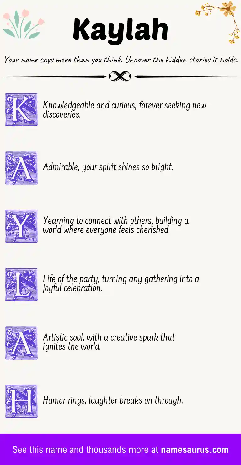 Acrostic poem about Kaylah.