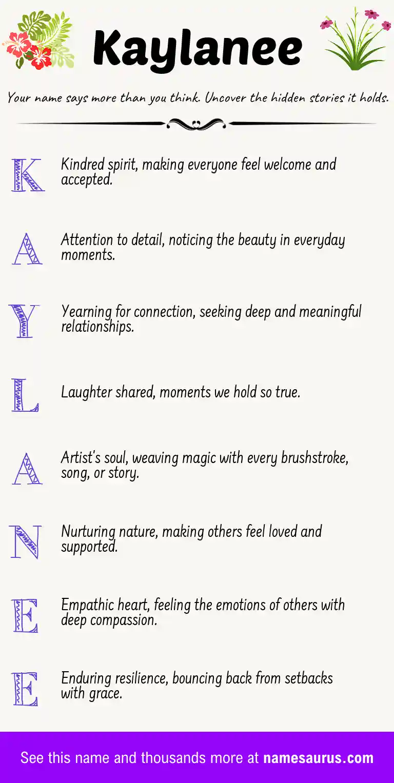 Acrostic poem about Kaylanee.