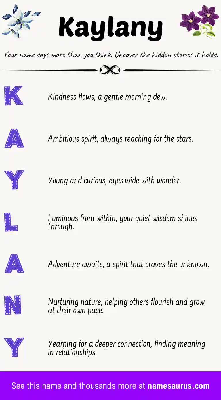 Acrostic poem about Kaylany.