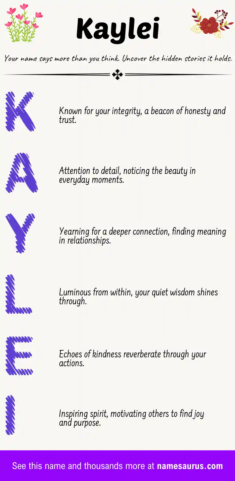 Acrostic poem about Kaylei.