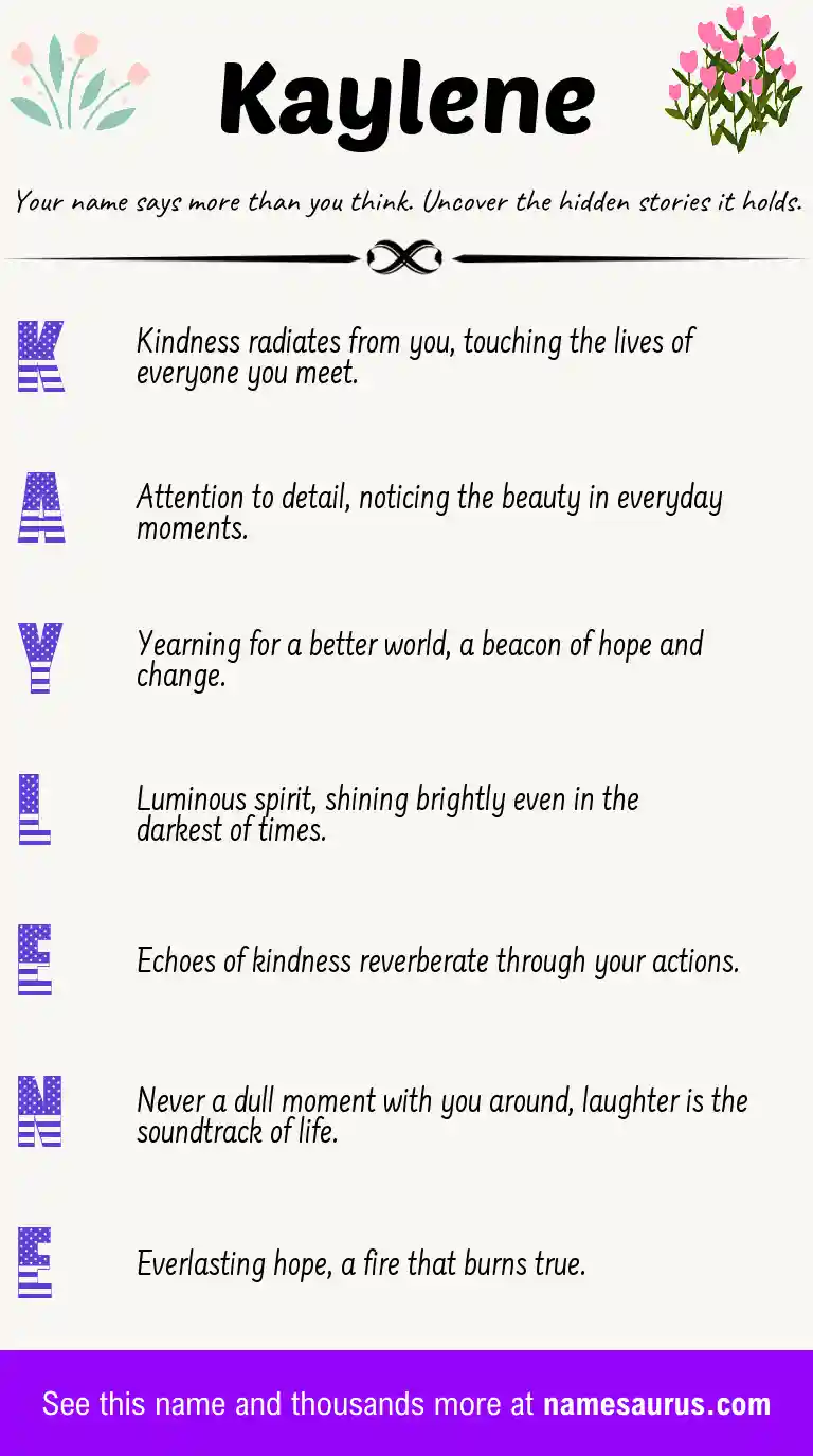 Acrostic poem about Kaylene.