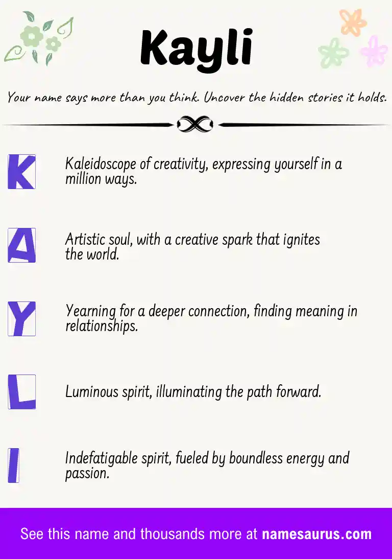 Acrostic poem about Kayli.