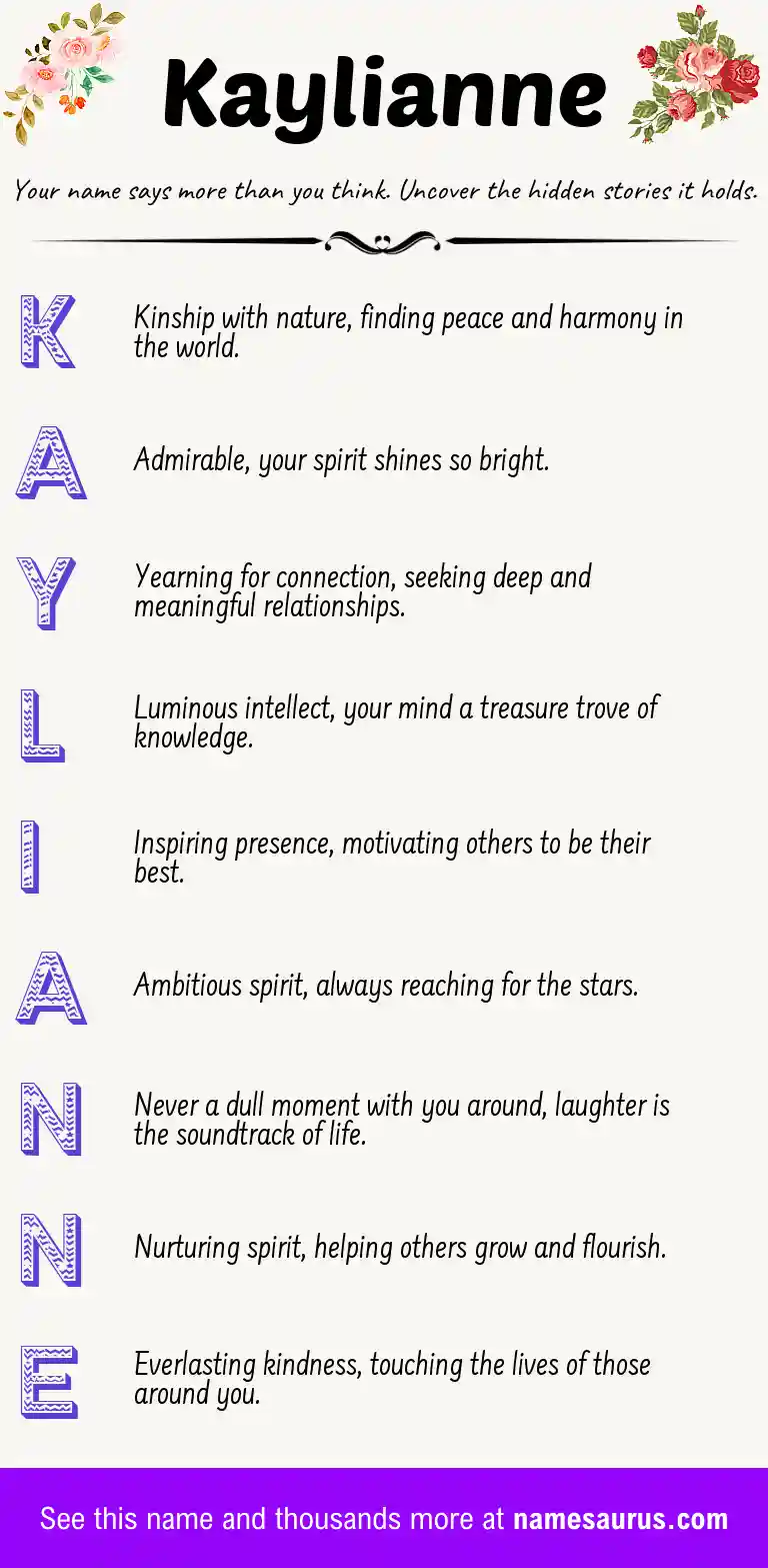 Acrostic poem about Kaylianne.