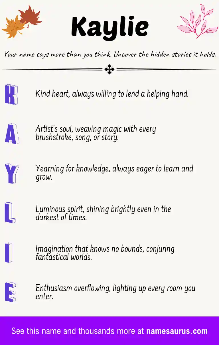 Acrostic poem about Kaylie.