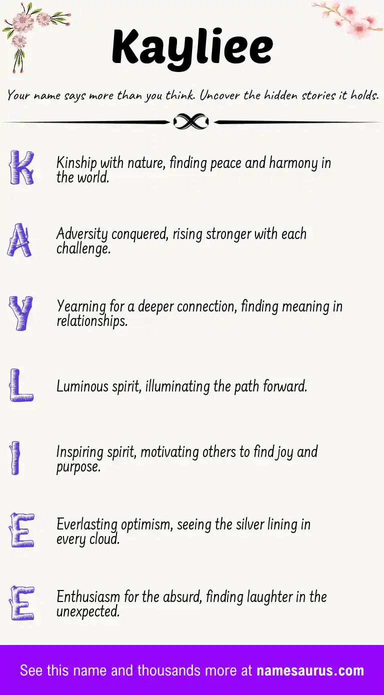 Acrostic poem about Kayliee.