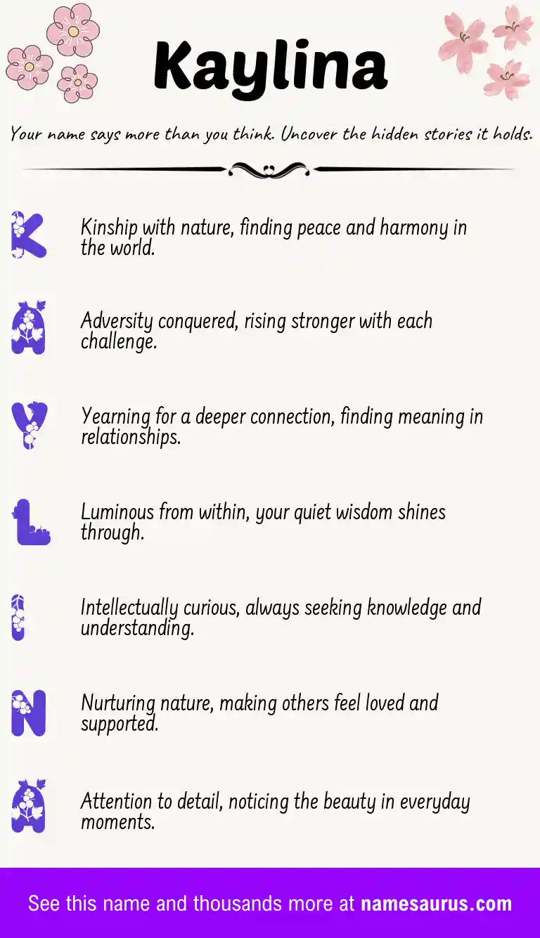 Acrostic poem about Kaylina.