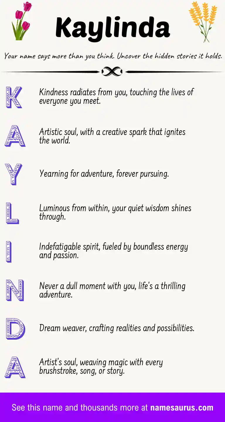 Acrostic poem about Kaylinda.