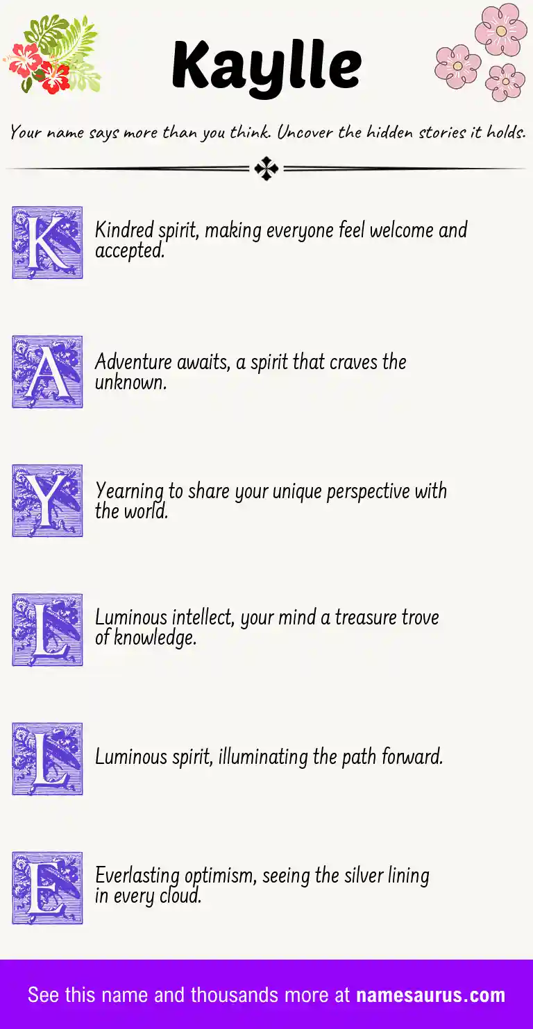 Acrostic poem about Kaylle.