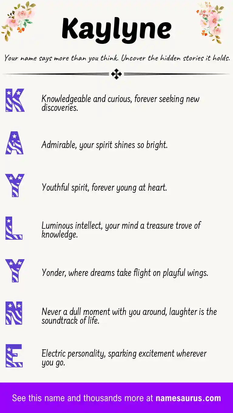 Acrostic poem about Kaylyne.