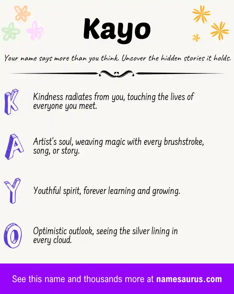 Acrostic poem about Kayo.
