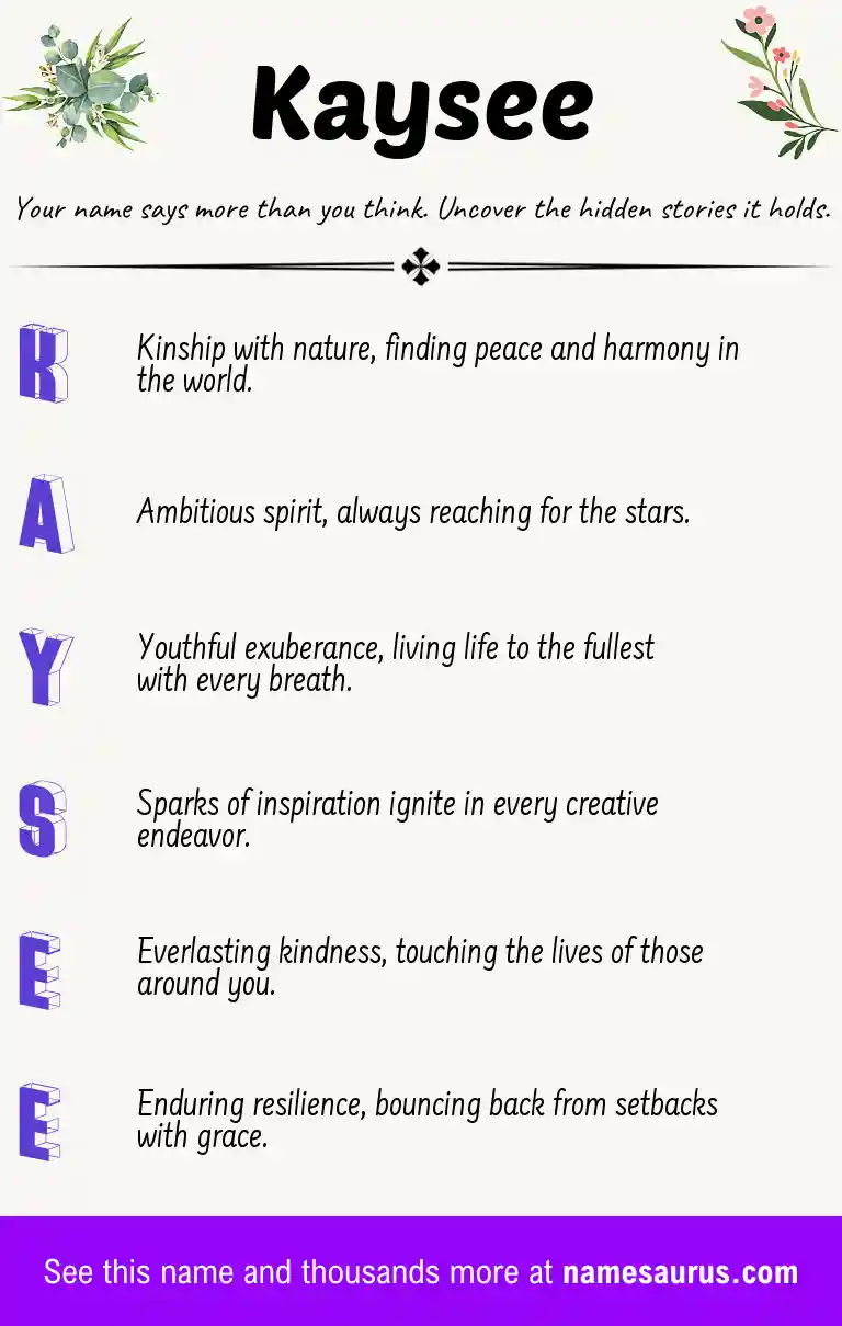 Acrostic poem about Kaysee.