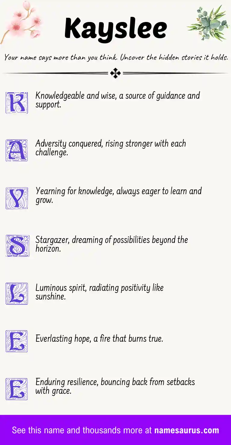 Acrostic poem about Kayslee.