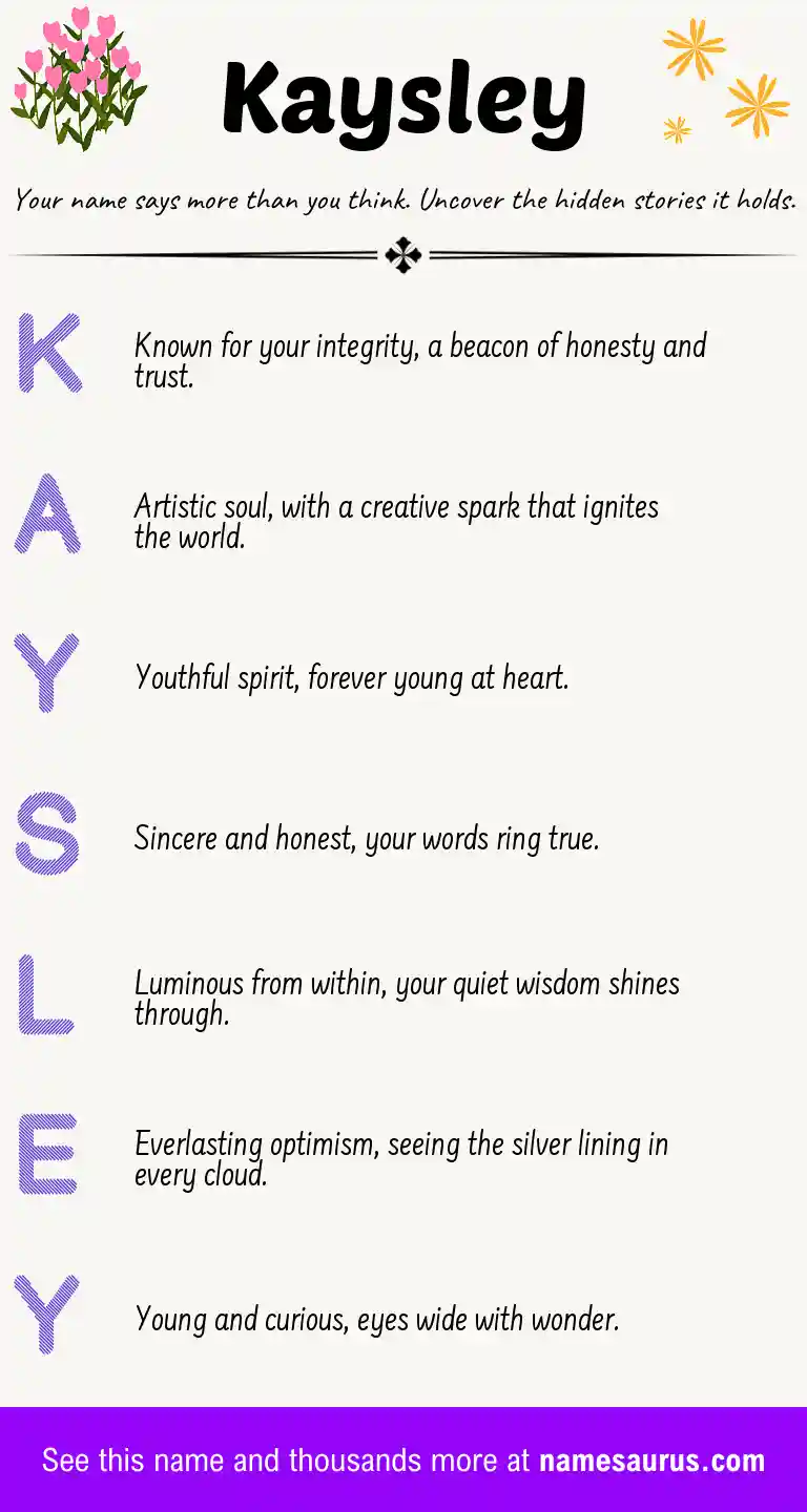Acrostic poem about Kaysley.