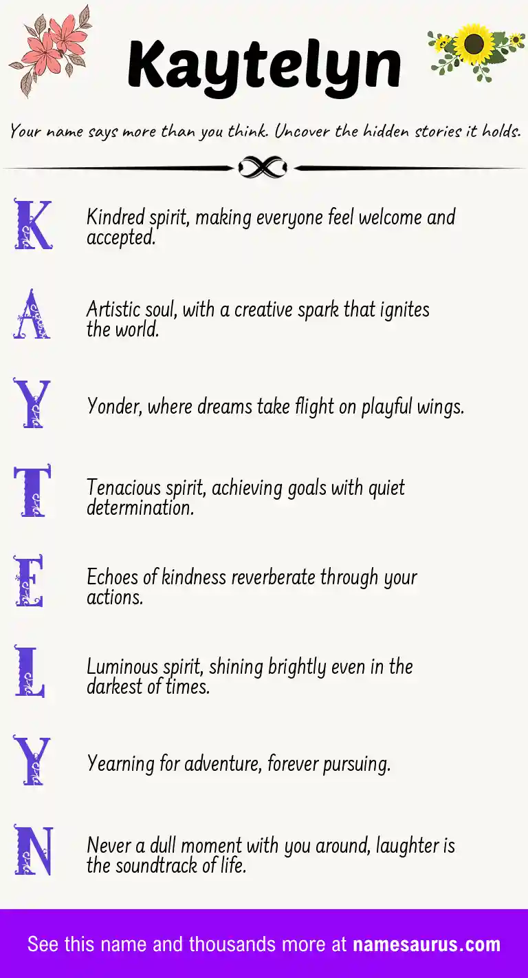 Acrostic poem about Kaytelyn.