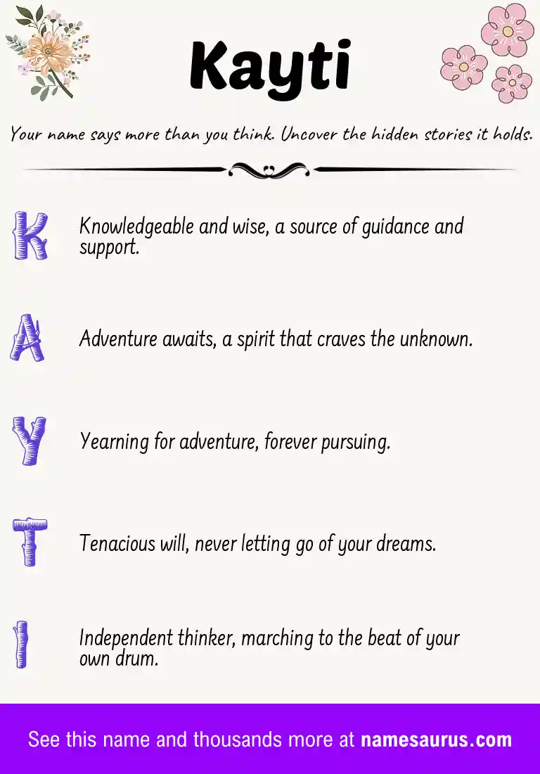 Acrostic poem about Kayti.