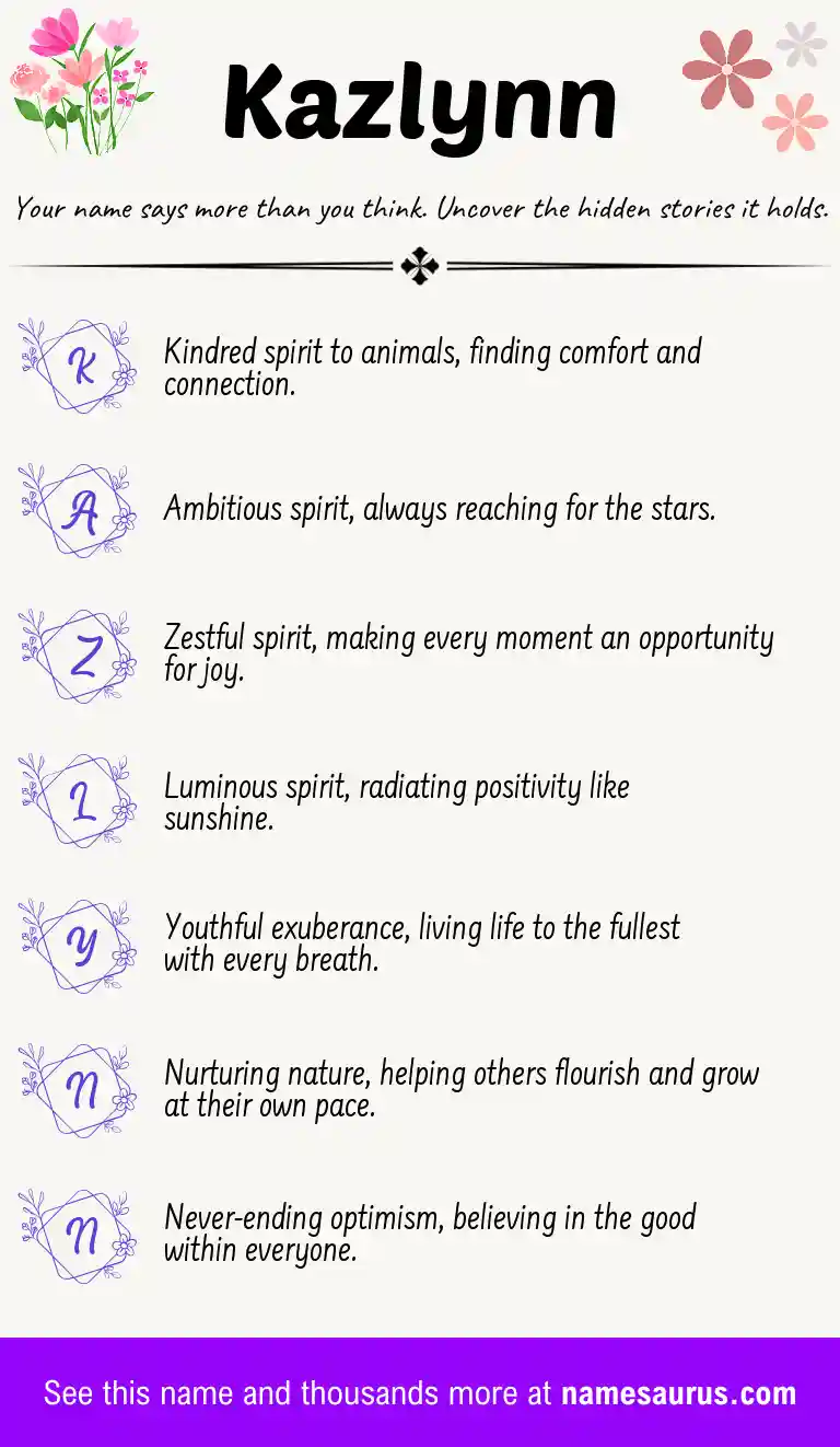 Acrostic poem about Kazlynn.