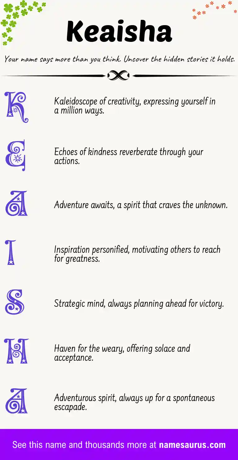 Acrostic poem about Keaisha.