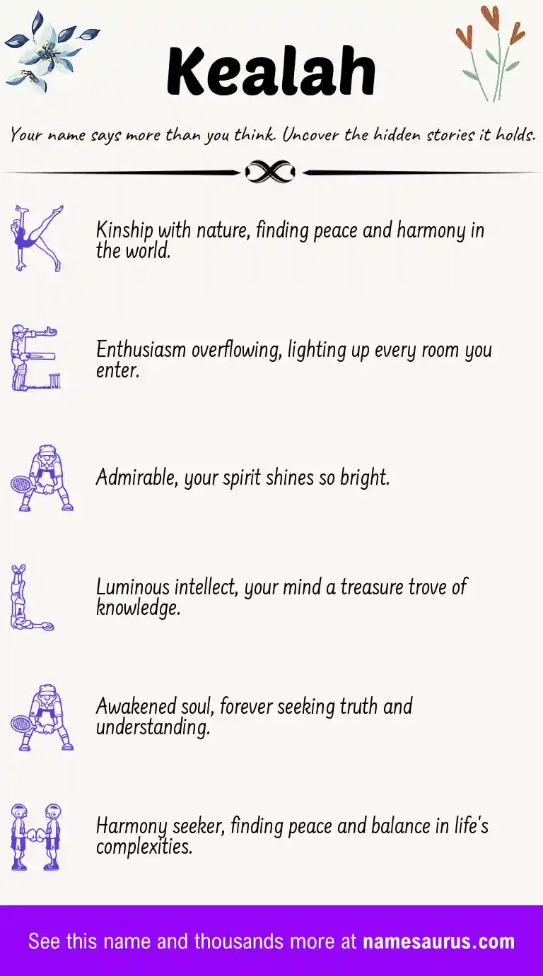 Acrostic poem about Kealah.