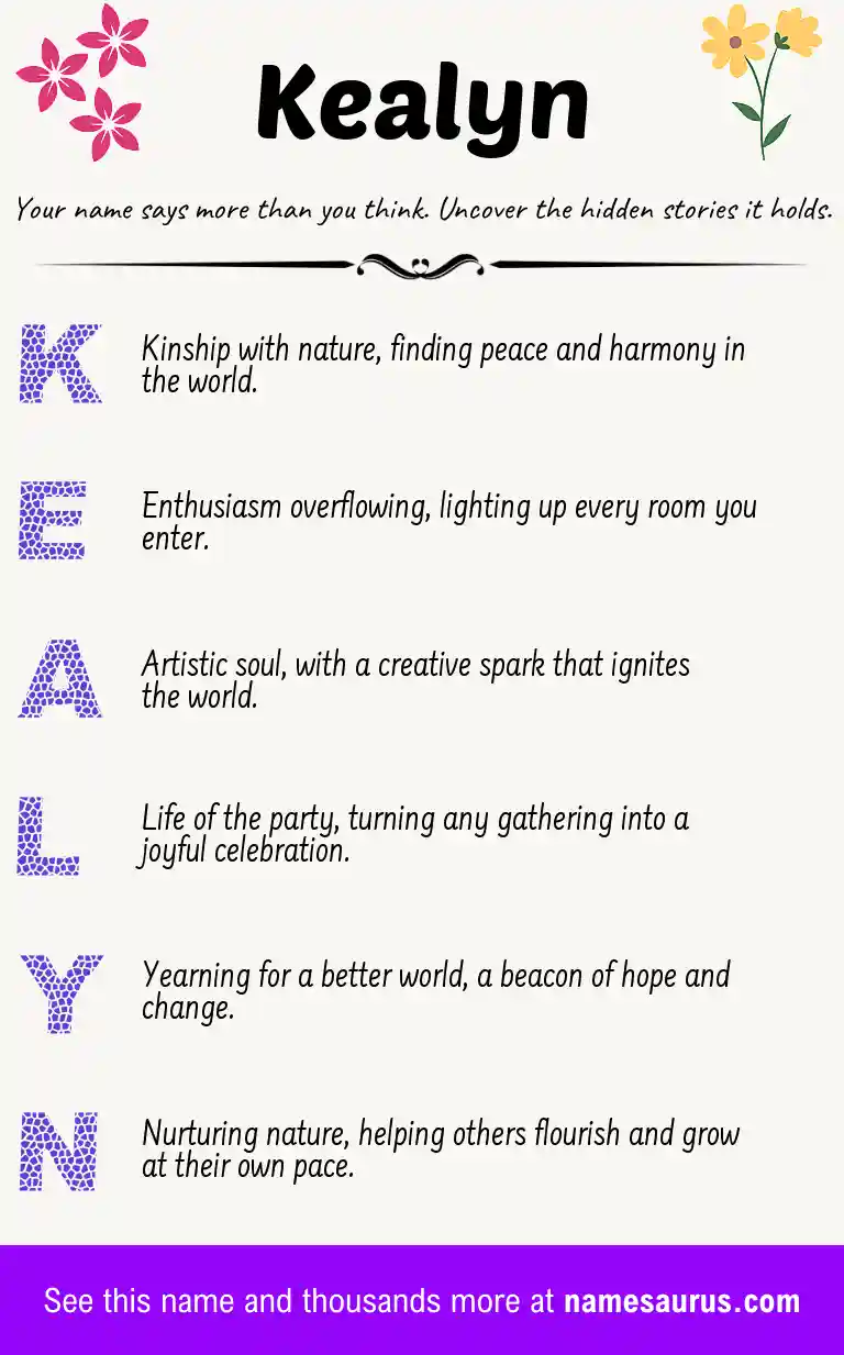 Acrostic poem about Kealyn.
