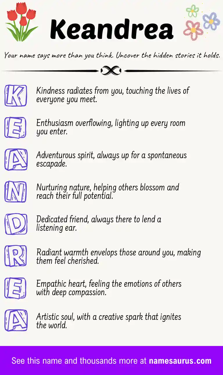 Acrostic poem about Keandrea.