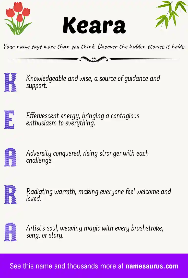Acrostic poem about Keara.