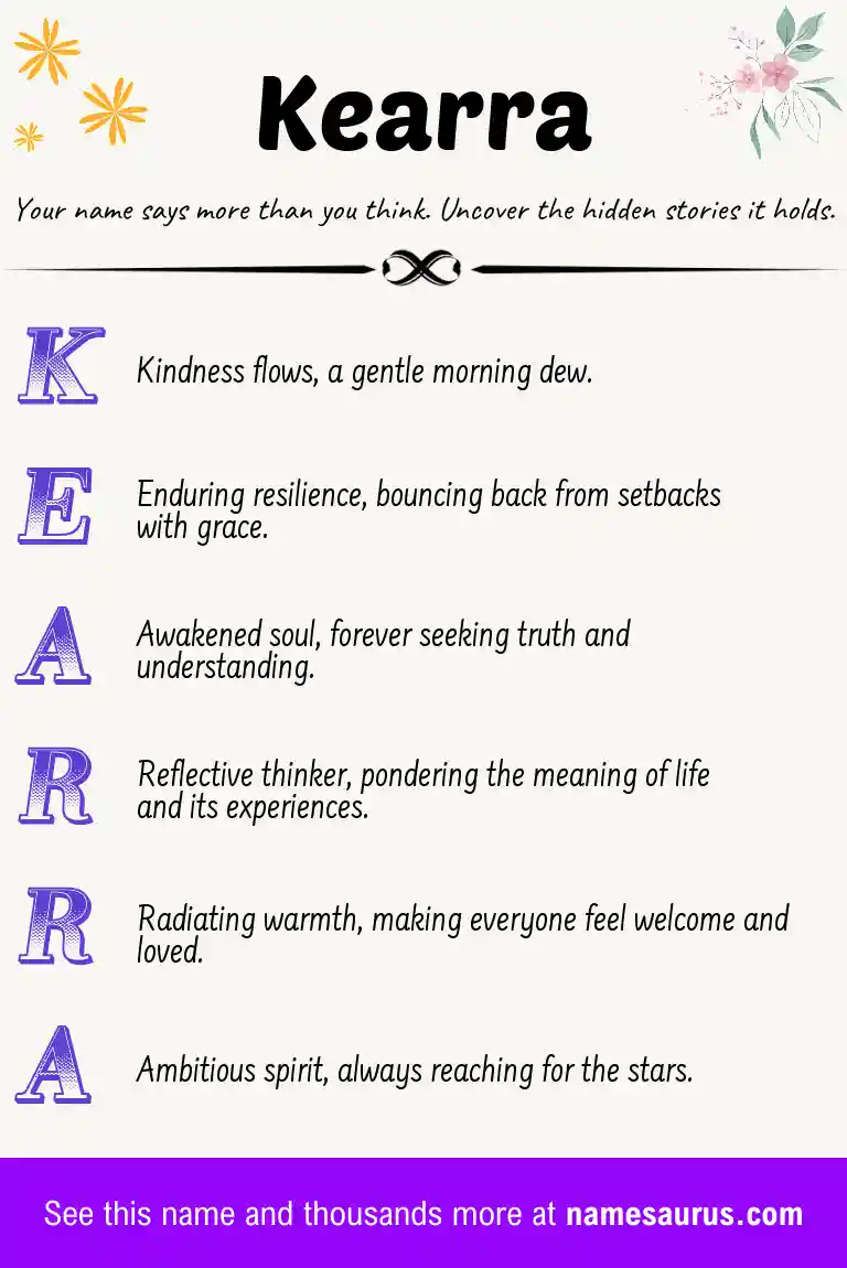 Acrostic poem about Kearra.