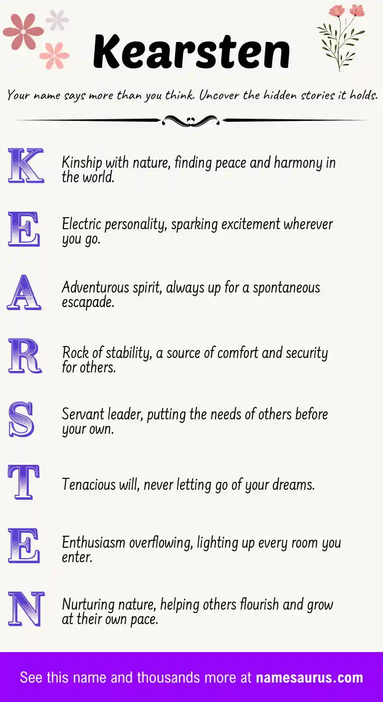 Acrostic poem about Kearsten.