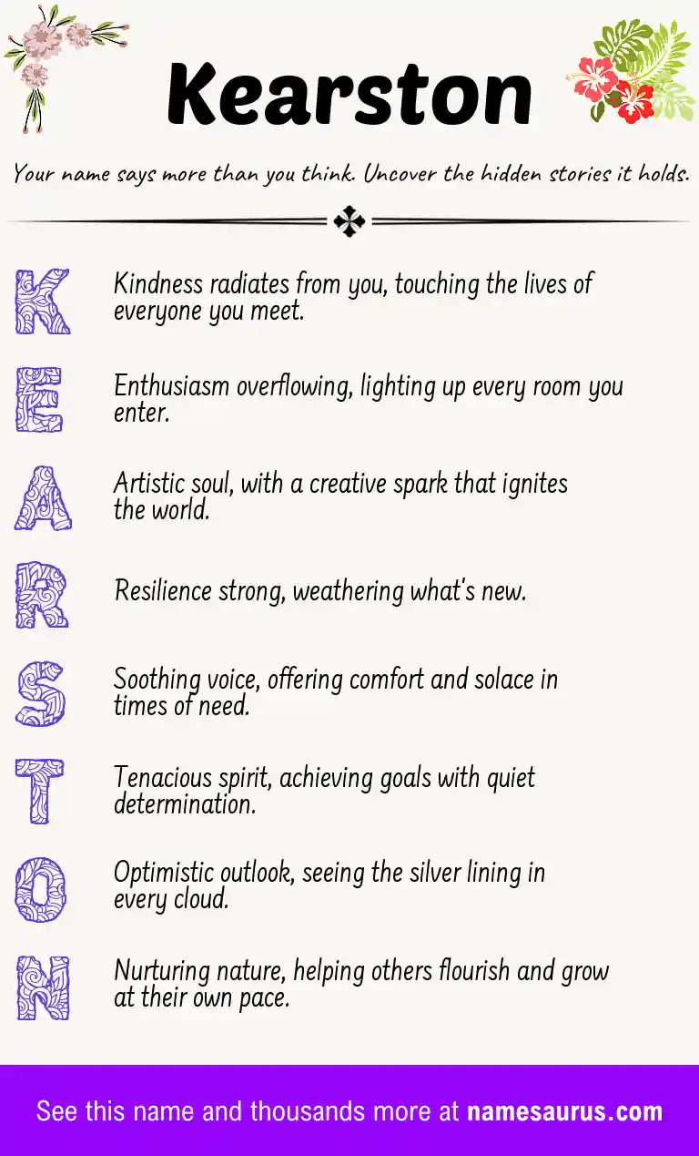Acrostic poem about Kearston.