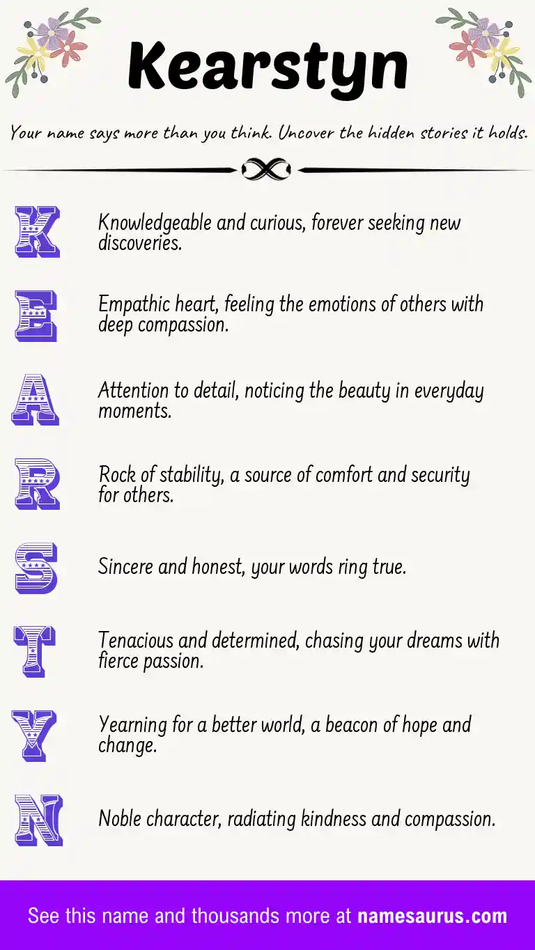 Acrostic poem about Kearstyn.