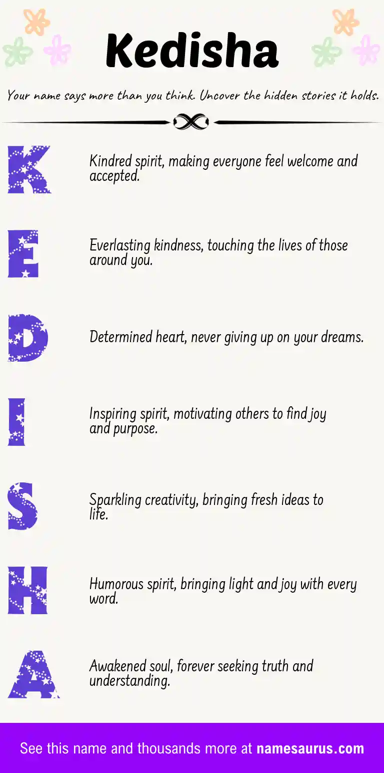 Acrostic poem about Kedisha.