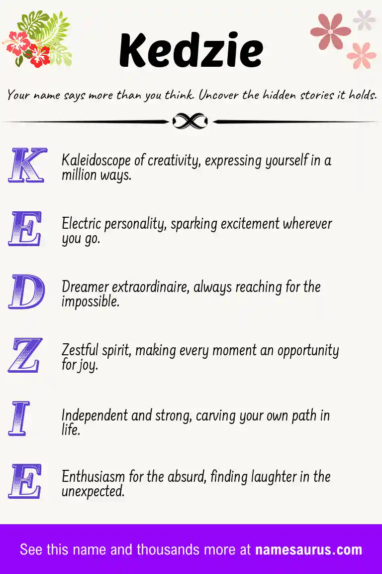 Acrostic poem about Kedzie.