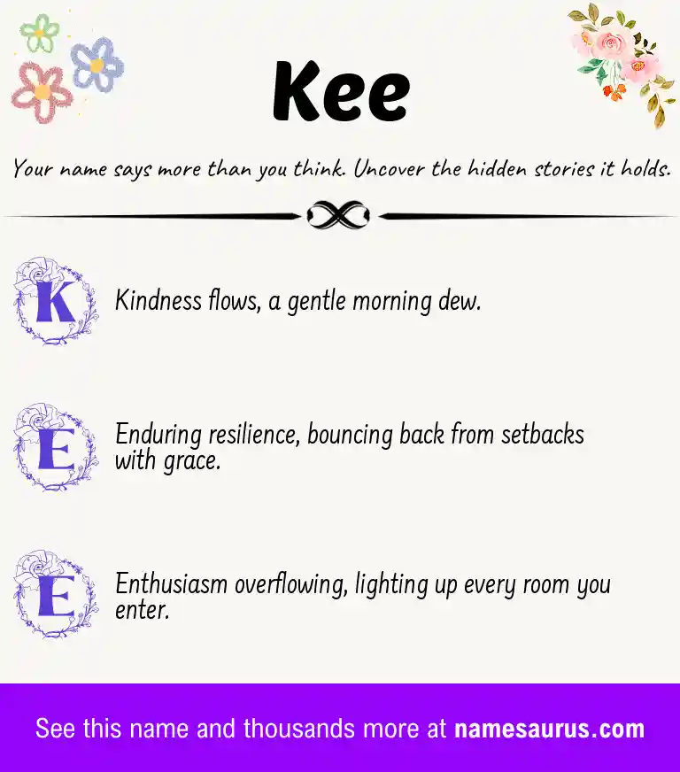 Acrostic poem about Kee.