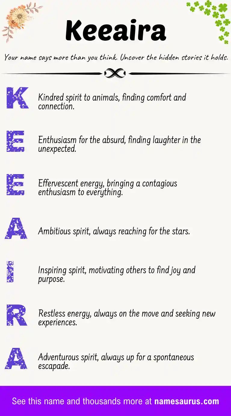 Acrostic poem about Keeaira.