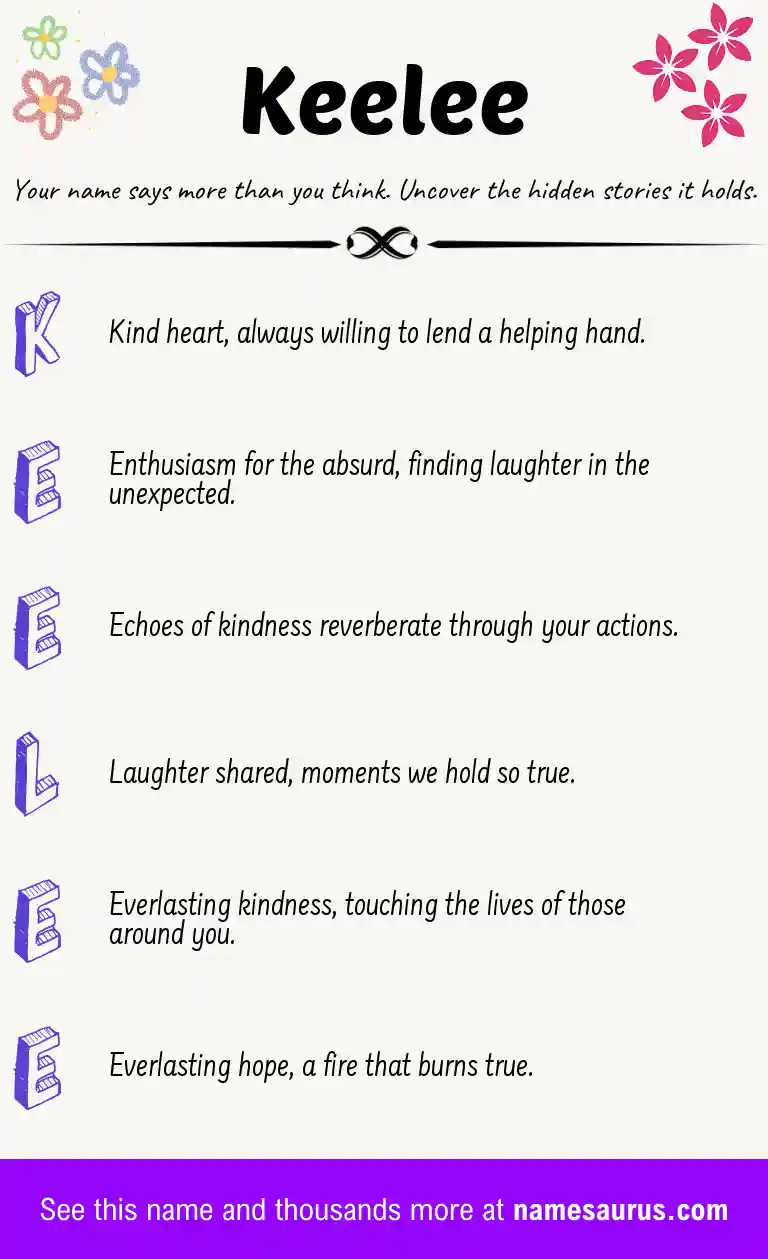 Acrostic poem about Keelee.