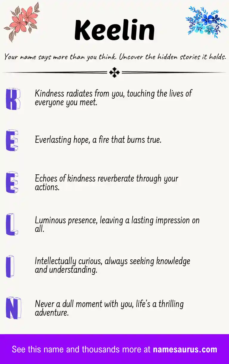 Acrostic poem about Keelin.