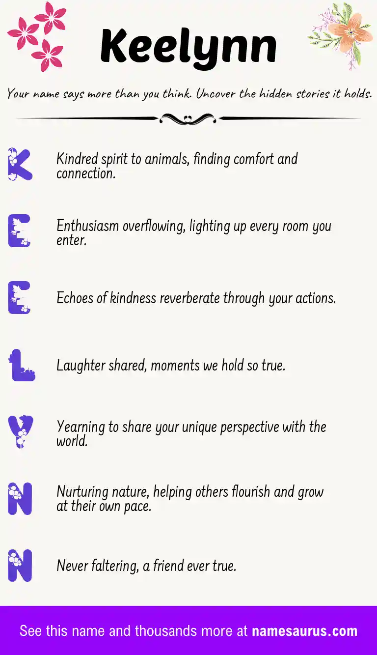 Acrostic poem about Keelynn.
